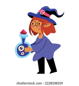 witch with magic potion character