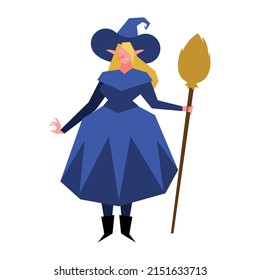 witch magical creature icon isolated