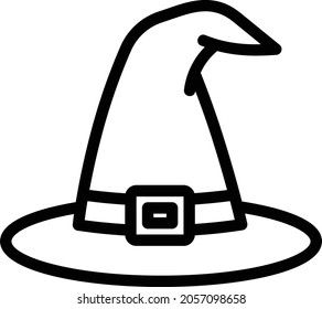 Witch Magician Hat Halloween Icon