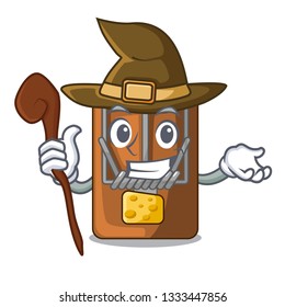 Witch mousetrap isolated with in the cartoon