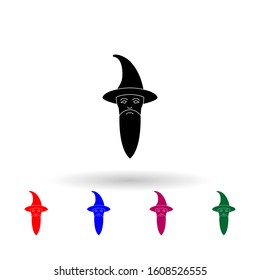 Witch multi color icon. Simple glyph, flat vector of theatre icons for ui and ux, website or mobile application