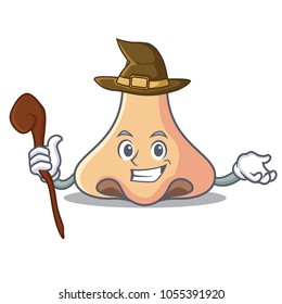 Witch Nose Mascot Cartoon Style