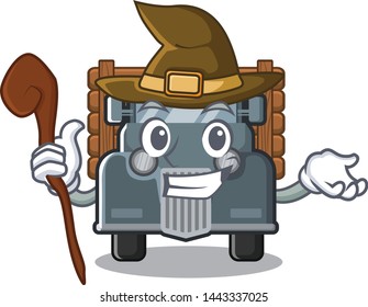 Witch old truck in the mascot shape