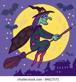Witch on Broom.