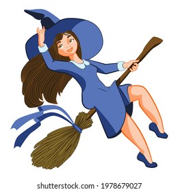witch on a broom halloween