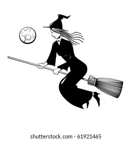 Witch on Broomstick