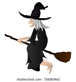 witch on a broomstick