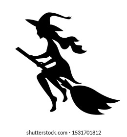 Witch Silhouette Stock Vector (Royalty Free) 85772521 | Shutterstock