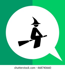 Witch on Broomstick Icon