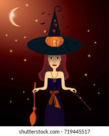 Witch on halloween