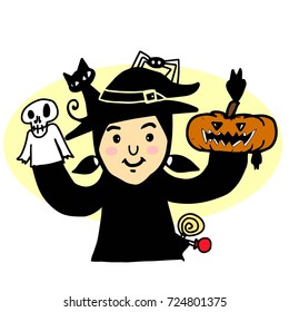 Witch on halloween