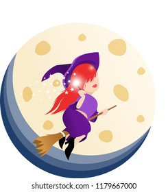 witch on her broom