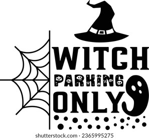 Witch Parking Only T-shirt Halloween Design