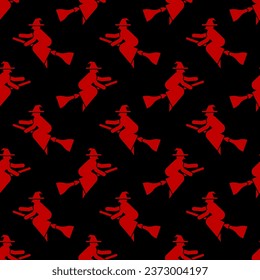 Witch pattern seamless. hag background. hex texture