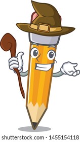 Witch pencil in the a cartoon bag