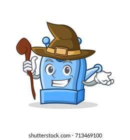 Witch pencil sharpener character cartoon