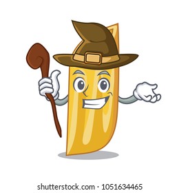 Witch penne pasta character cartoon