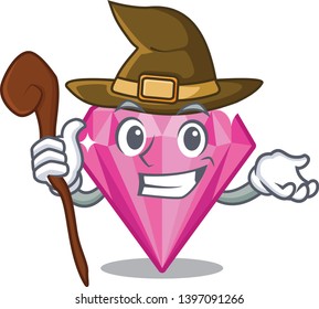 Witch pink diamond in the mascot shape