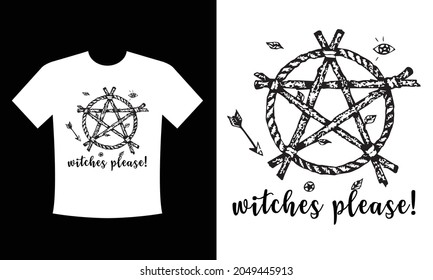 witch please - halloween t shirt design, witch vector, halloween tee, 