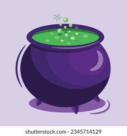 Witch Poison Pot Vector. Perfect for Hallowen