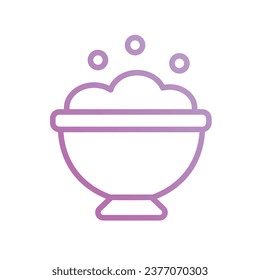 Witch pot icon with white background vector stock illustration