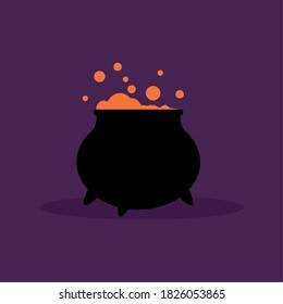 Masa de brujas con poción. Icono de Halloween - Vector