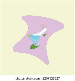 witch potion, bottle of healing liquid or witch potion vector eps10