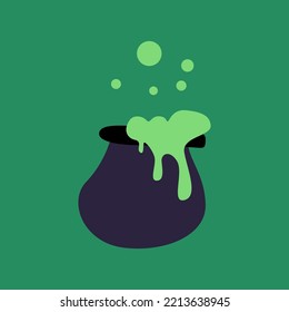 witch potion silhouette isolated vector illustration. Element for halloween needs