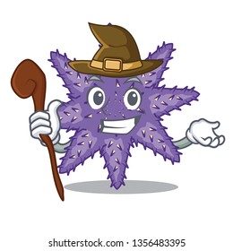 Witch purple starfish in the character shape