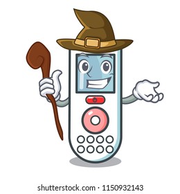 Witch remote control mascot cartoon
