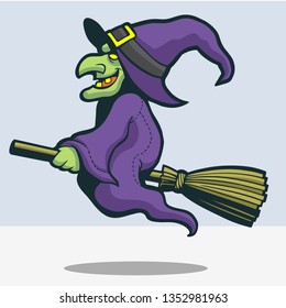 Witch ridding Broomstick