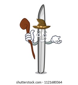 Witch scalpel mascot cartoon style Witch scalpel mascot cartoon style