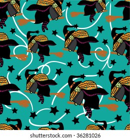 Witch seamless pattern
