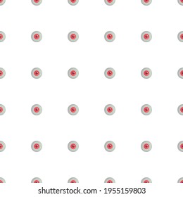Witch seamless pattern with red eye ball