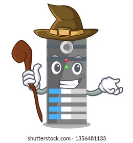 Witch server data in the cartoon shape