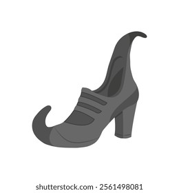 Witch Shoe, Halloween Vector Illustration, Isolated