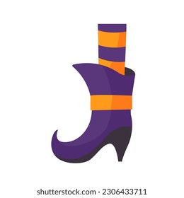 Witch shoes. magic shoes Little wizard's costume at a Halloween party