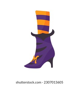 Witch shoes. magic shoes Little wizard's costume at a Halloween party