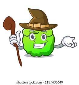 Witch shrub mascot cartoon style