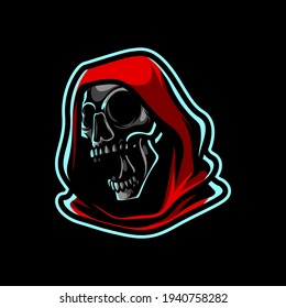 Witch Skull Head Mascot Logo