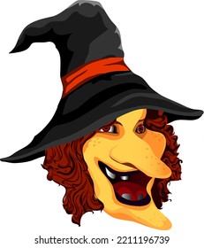 Witch smilling in halloween theme