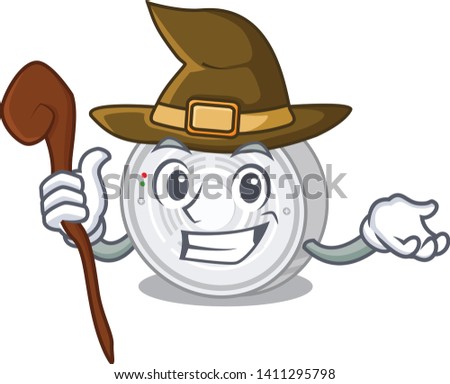 Witch smoke detector in the cartoon shape
