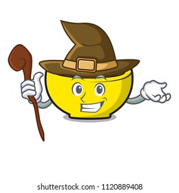 Witch soup union mascot cartoon
