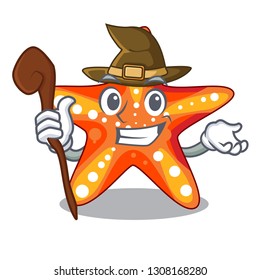 Witch starfish isolated with in the cartoons