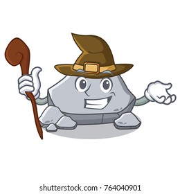 Witch stone character cartoon style
