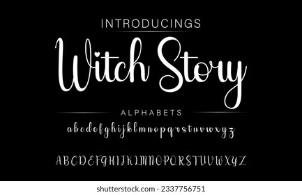 Witch Story Font Handwritten Signature  Brush Font Type Font lettering handwritten