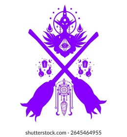 witch symbol vector image illustration	