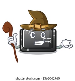 Witch tab button attached to cartoon keyboard