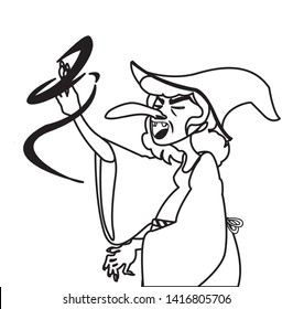 witch of tales character vector ilustration