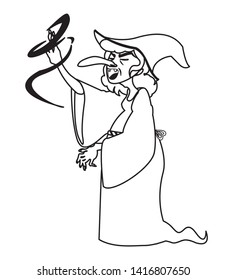 witch of tales character vector ilustration